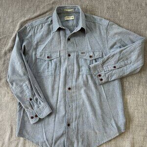 Orvis Cotton Flannel Blue Micro-Check Shirt sz L